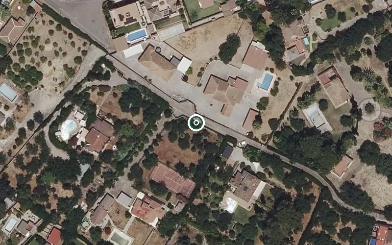 Vista aérea de la ubicación de Vivienda Tutelada de Personas Mayores Los Naranjos