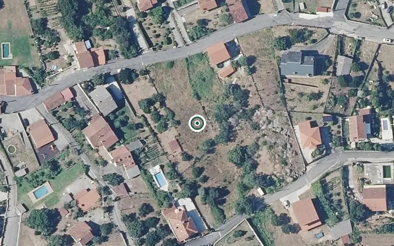 Vista aérea de la ubicación de Vivienda Comunitaria San Cibrao das Viñas