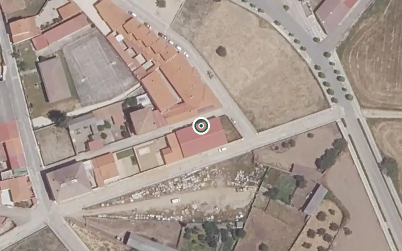 Vista aérea de la ubicación de Centro Residencial para Personas Mayores de Casillas de Coria