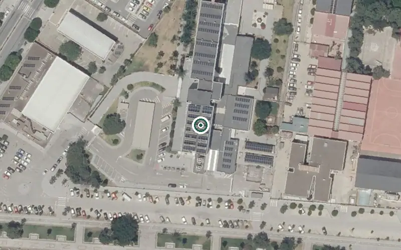 Vista aérea de la ubicación de Centro de Día para Mayores Cruz Roja