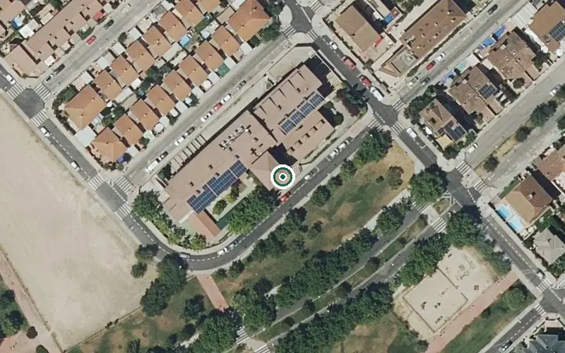 Vista aérea de la ubicación de Residencia Montserrat Caballé