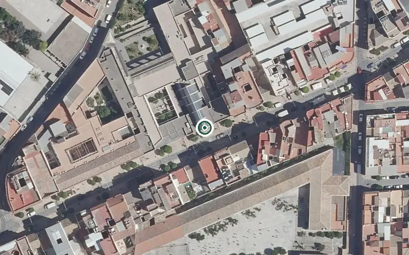 Vista aérea de la ubicación de Centro Residencial para Personas Mayores Santa Susana