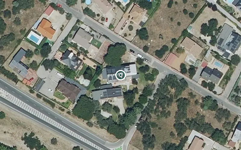 Vista aérea de la ubicación de Residencia Los Ángeles (Guadarrama)
