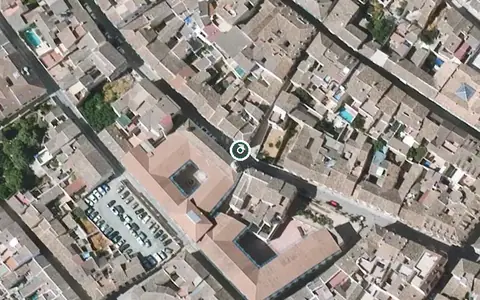 Vista aérea de la ubicación de Centro Residencial para Mayores San Carlos