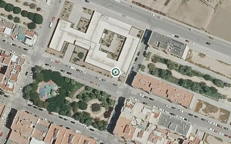 Vista aérea de la ubicación de Centro de Día Personas Mayores Ana Lluch