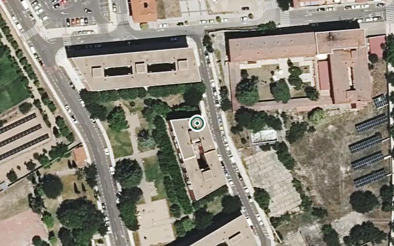 Vista aérea de la ubicación de Centro Ocupacional y Asistencial Enfermos Alzheimer