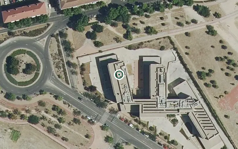 Vista aérea de la ubicación de Residencia Madrid Ensanche de Vallecas