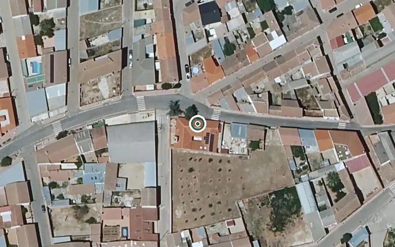 Vista aérea de la ubicación de Vivienda Municipal de Mayores