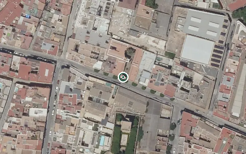 Vista aérea de la ubicación de Vivienda Tutelada Torneo 1º-a