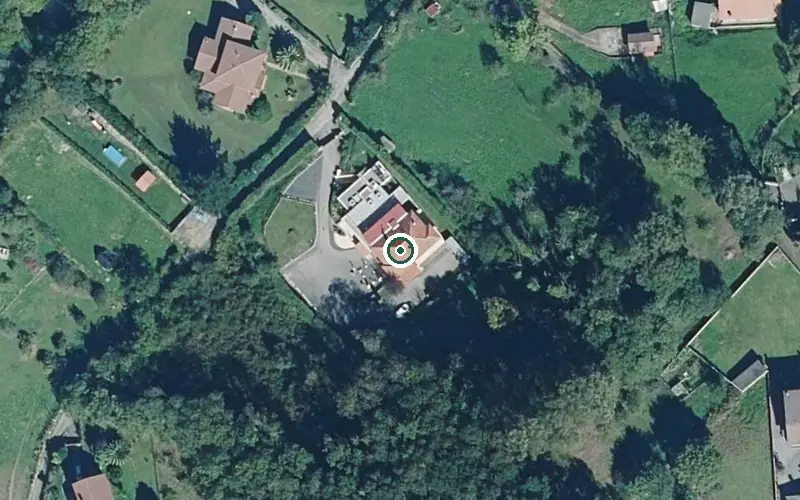 Vista aérea de la ubicación de Residencial San Esteban