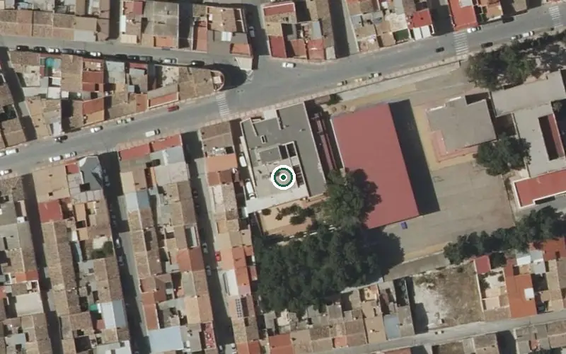 Vista aérea de la ubicación de Centro de Estancias Diurnas Virgen de la