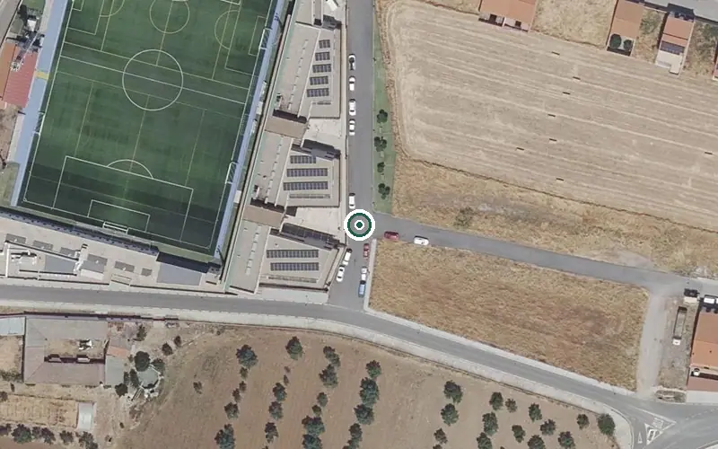 Vista aérea de la ubicación de Centro Residencial de Mayores Mimara el Viso