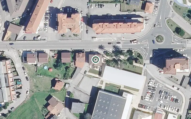Vista aérea de la ubicación de Renedo de Piélagos
