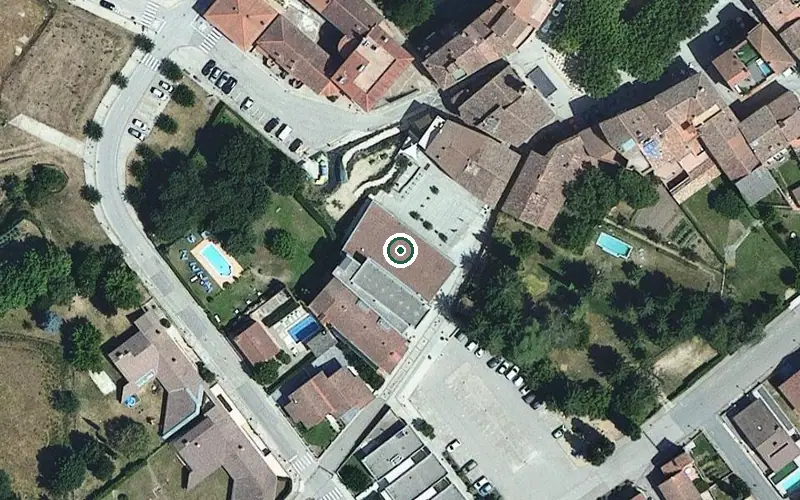Vista aérea de la ubicación de Residència la Salut - Centre de serveis per a la gent gran