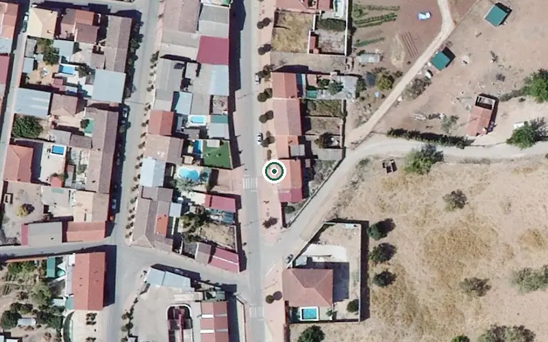 Vista aérea de la ubicación de Centro de Día para Mayores Aura Sorihuela