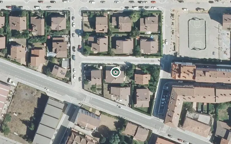 Vista aérea de la ubicación de Vivienda Comunitaria Mikelats