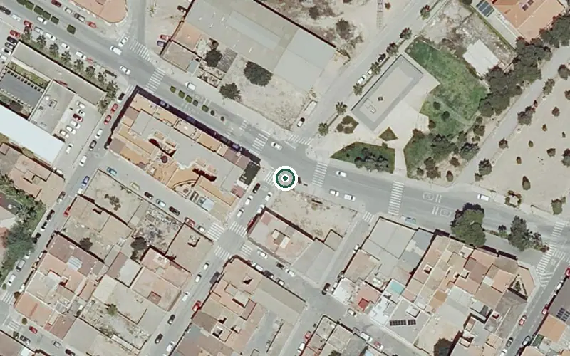 Vista aérea de la ubicación de Residencia para Personas Mayores Dependientes Residencial San Sebastián