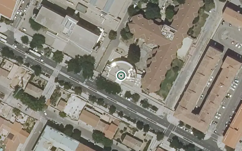 Vista aérea de la ubicación de Centro de Día Barber