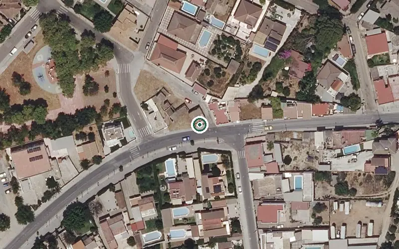 Vista aérea de la ubicación de Centro Residencial de Personas Mayores Reina Sofía