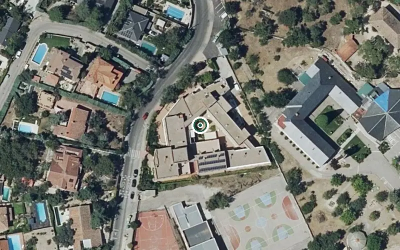 Vista aérea de la ubicación de Residencia Los Peñascales