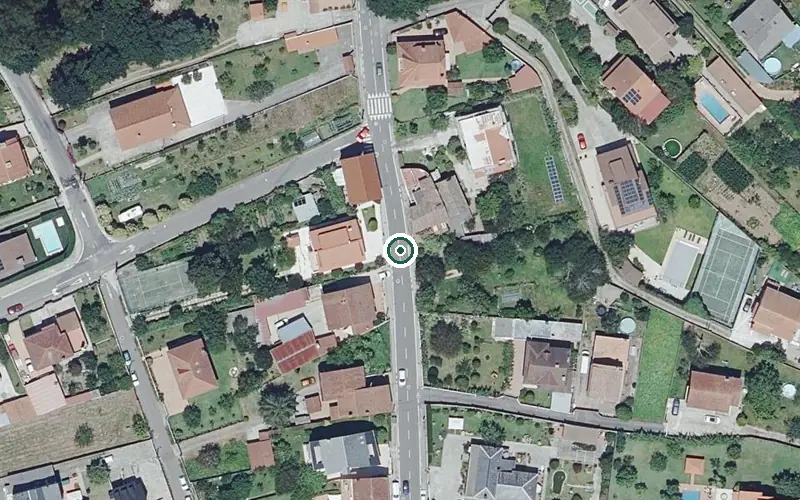 Vista aérea de la ubicación de Centro de Día para Persoas Maiores Xoaniña