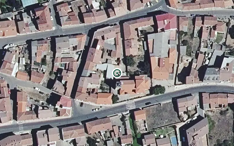 Vista aérea de la ubicación de Unidad de Estancias Diurnas de Trobajo del Camino