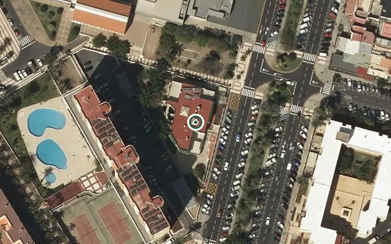 Vista aérea de la ubicación de Residencia de Mayores y Centro de Atención Diurna los Cristianos
