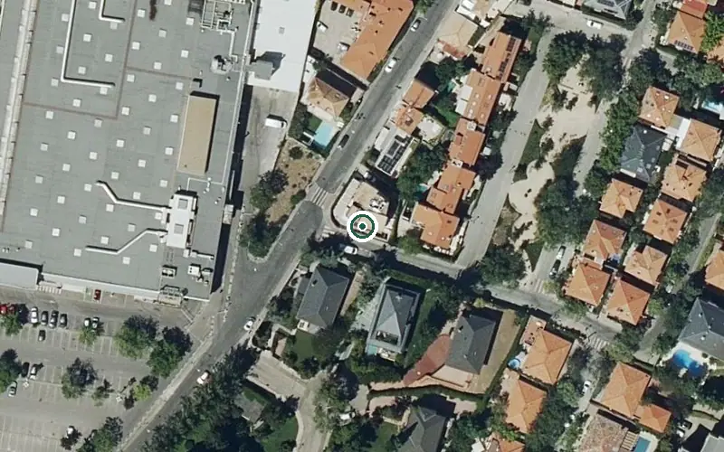 Vista aérea de la ubicación de Centro de Día Municipal Juan Pablo II