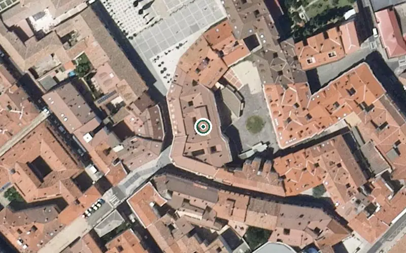 Vista aérea de la ubicación de Centro de Día para Personas Mayores Son Ángeles