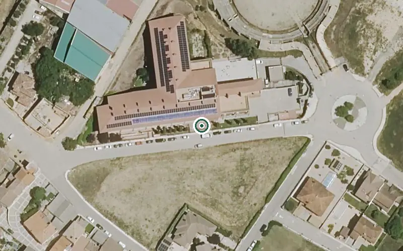 Vista aérea de la ubicación de Residencia de Mayores los Almendros
