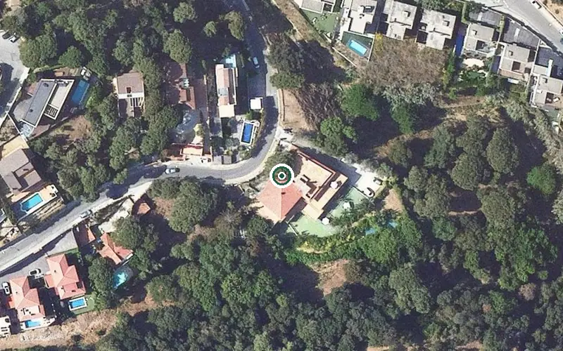 Vista aérea de la ubicación de Residència Alella Mar