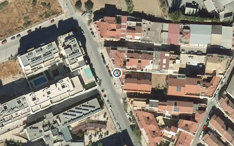 Vista aérea de la ubicación de Centro Residencial para Mayores San Joaquín