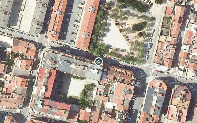 Vista aérea de la ubicación de Habitatges Tutelats per a Gent Gran Rubí