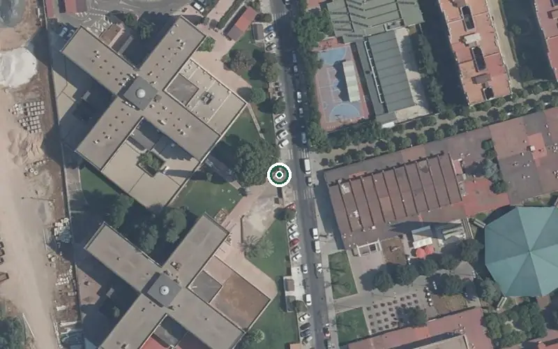 Vista aérea de la ubicación de Centro Residencial para Personas Mayores Parque Figueroa