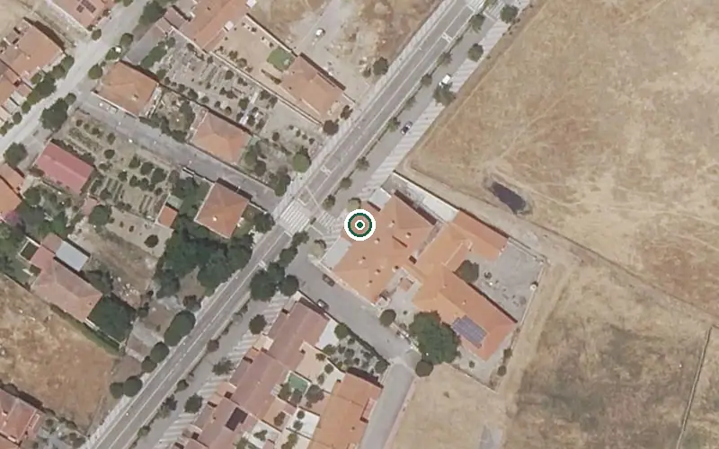 Vista aérea de la ubicación de Residencia Geriátrica Mixta Virgen de Guadalupe