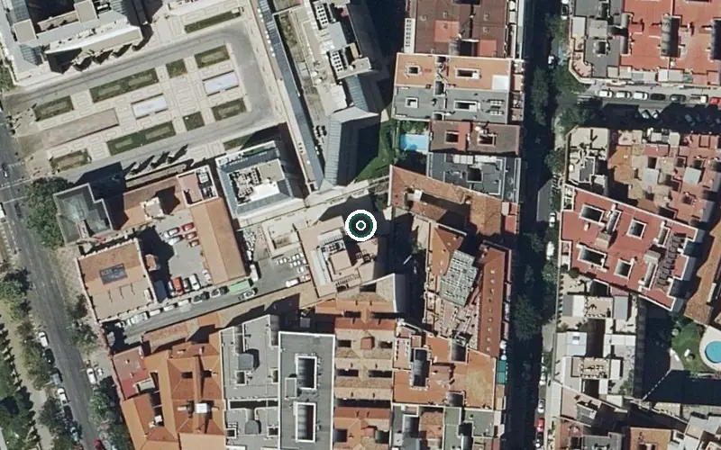 Vista aérea de la ubicación de Centro de Día Municipal Santa Engracia
