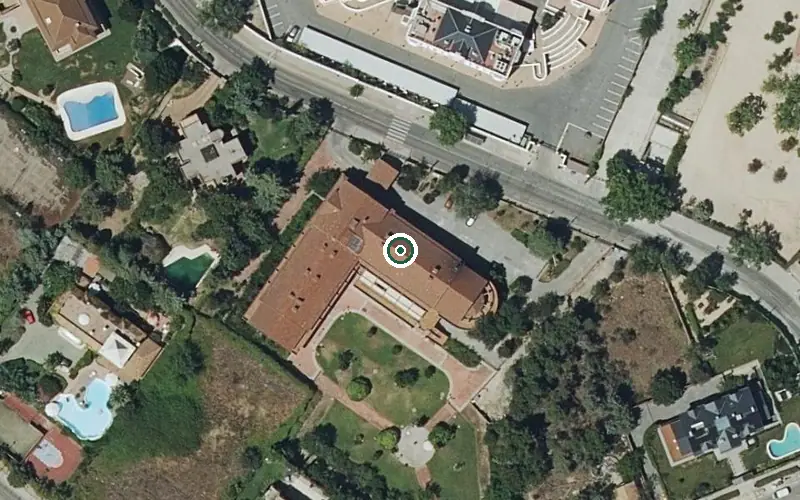 Vista aérea de la ubicación de Residencia El Pardo de Aravaca