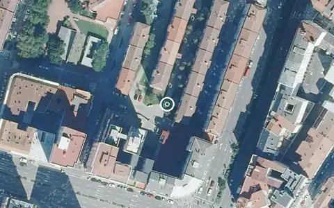 Vista aérea de la ubicación de Vivienda Comunitaria Sagrada Familia