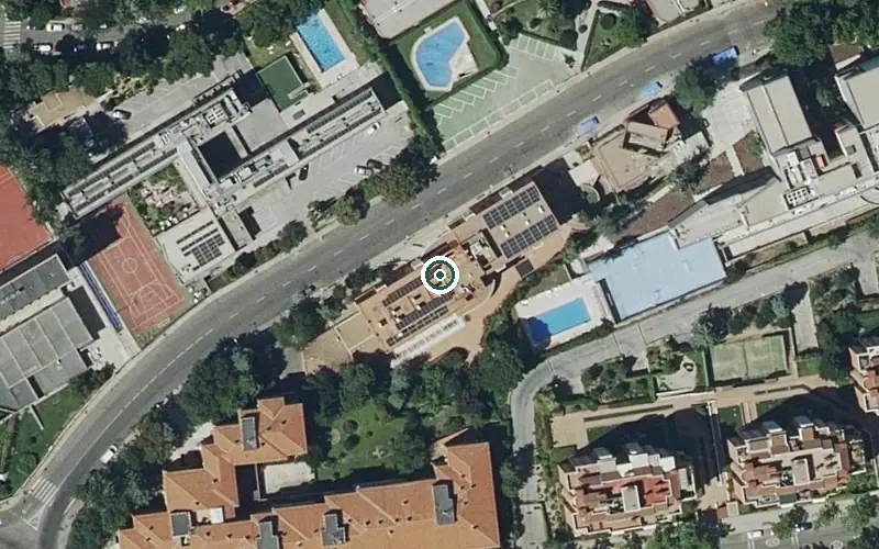 Vista aérea de la ubicación de Residencia Ballesol Parque Almansa (Madrid)