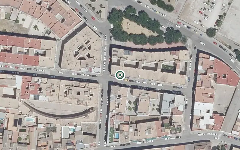 Vista aérea de la ubicación de Centro de Día para Mayores Valle del Genil