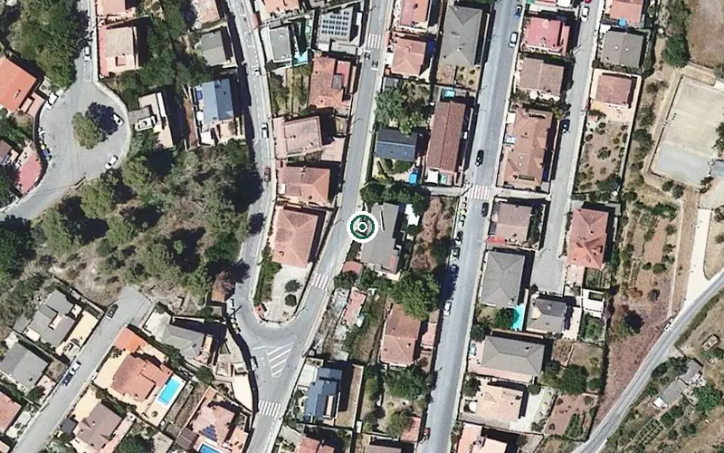 Vista aérea de la ubicación de Servicios de habitaciones y restauración de Vallirana