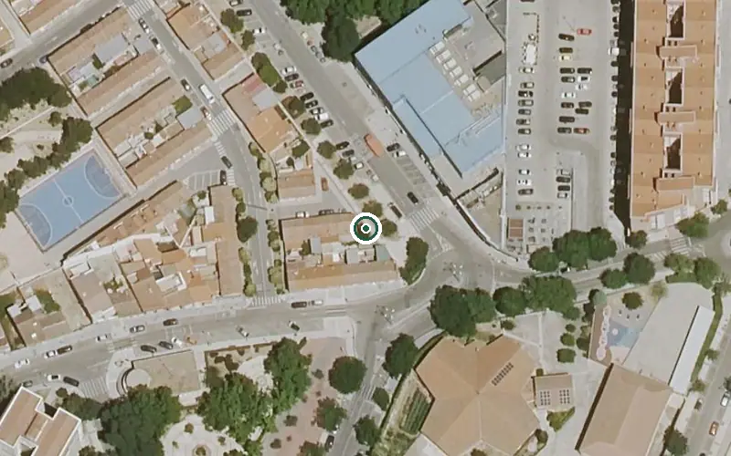 Vista aérea de la ubicación de Centro de Día Manolito Taberne