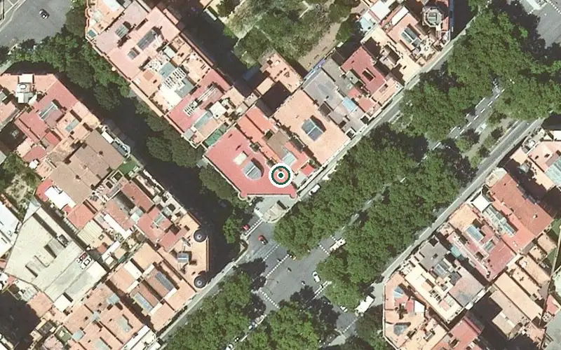 Vista aérea de la ubicación de Residencia Arrels