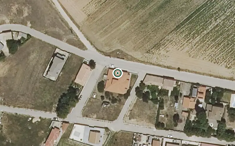 Vista aérea de la ubicación de Vivienda Municipal de Mayores de Sotos