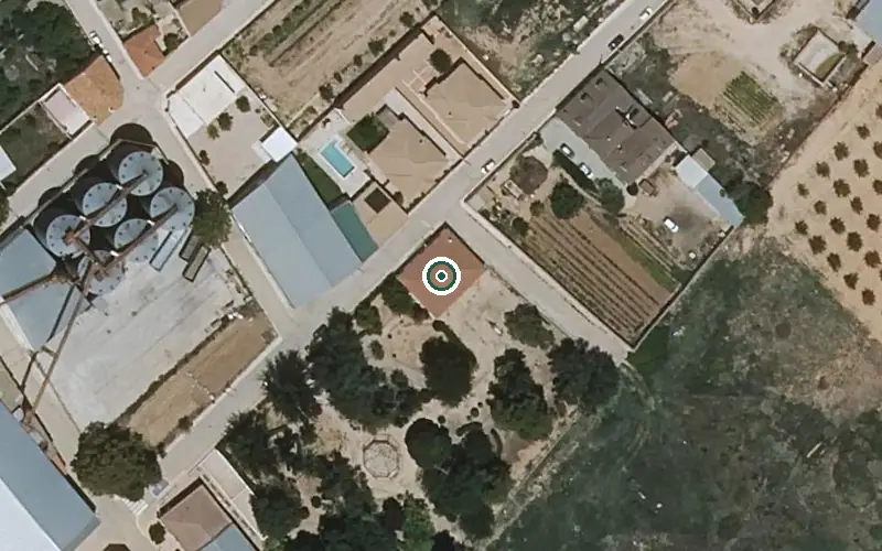 Vista aérea de la ubicación de Vivienda Municipal de Mayores Pozohondo