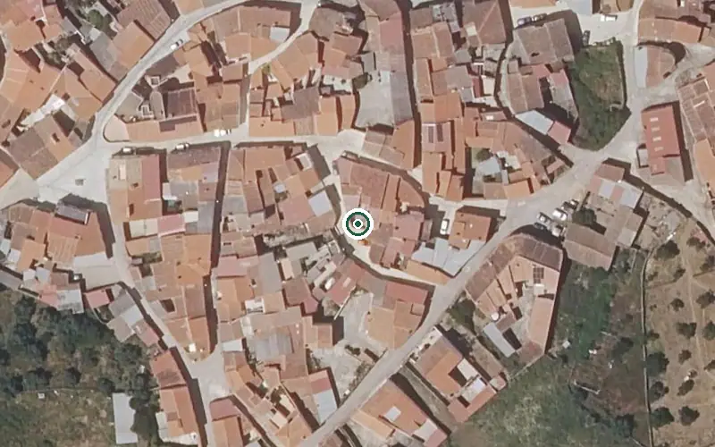 Vista aérea de la ubicación de Pisos Tutelados de Salvatierra de Santiago