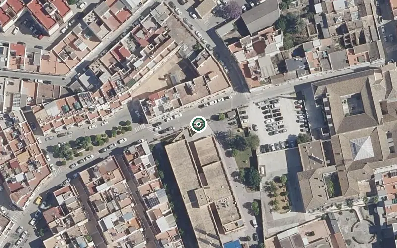 Vista aérea de la ubicación de Centro Residencial de Personas Mayores Provincial de Marchena