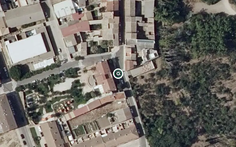 Vista aérea de la ubicación de Residencia de Ancianos Almau
