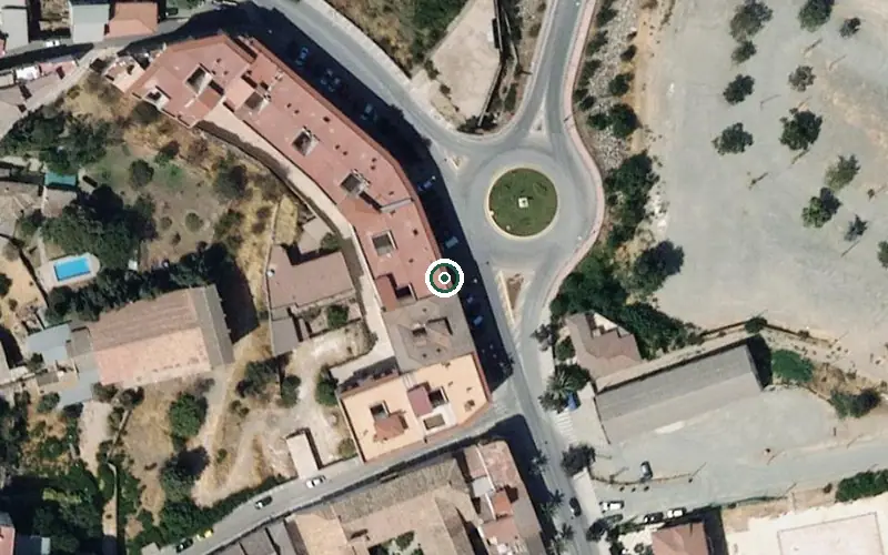 Vista aérea de la ubicación de Residencia para Mayores Santa Clara