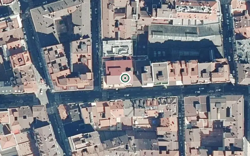 Vista aérea de la ubicación de Centro Sociosanitario Hospital Gijón